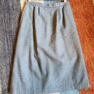 Gray wool lined skirt vintage 1960s